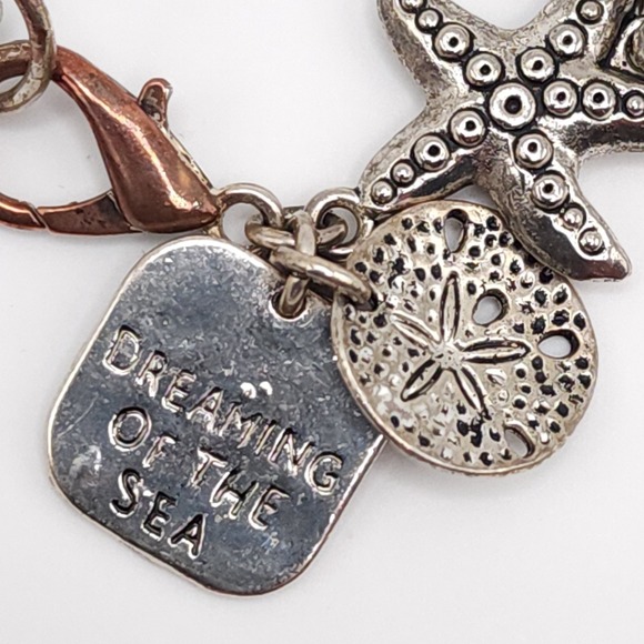 Silver Tone Starfish Bracelet Beach Nautical Jewelry Ocean Style - Picture 6 of 7